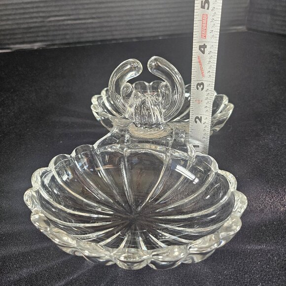 Heisey Marked Crystollite Handled Two Part Conserve Relish Dish 8.25" - Picture 10 of 11
